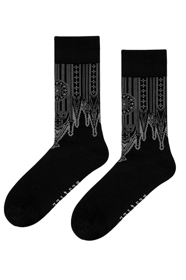 INVERTED CATHEDRAL JACQUARD SOCKS 