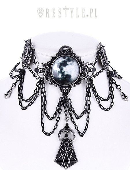 Moon collar, Full moon, moon phases, crescent "MOON GEOMETRY CHOKER"