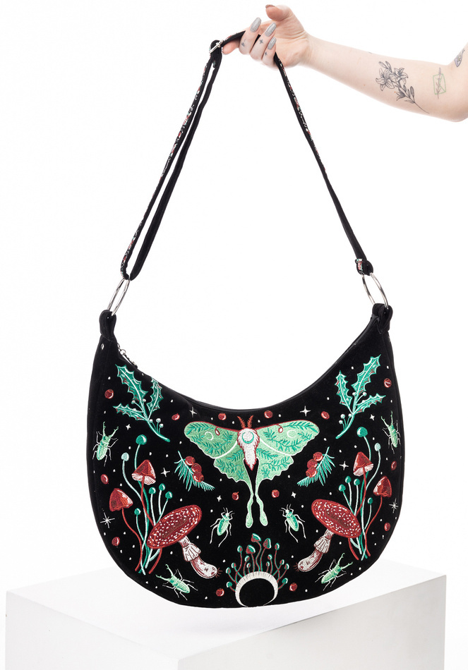 AUTUMNAL EQUINOX HOBO BAG with magical embroidery Restyle