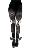 VELVET VESPER bestickte Leggings mit Pentagrammen