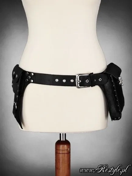 steampunk schwarzer Gürtel unisex "POCKET BELT"