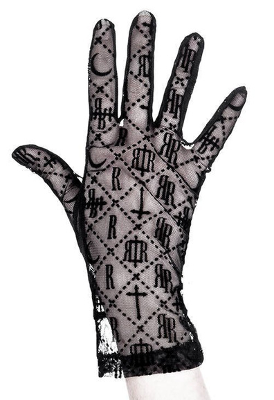 Black gothic mesh LUXURIOUS GOTH GLOVES