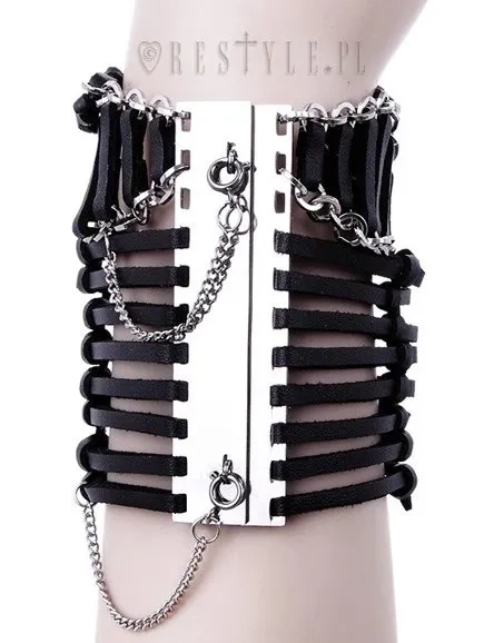 Moderner Armreif, Gothic Manschette, moderner Gothic "STRING BRACELET"