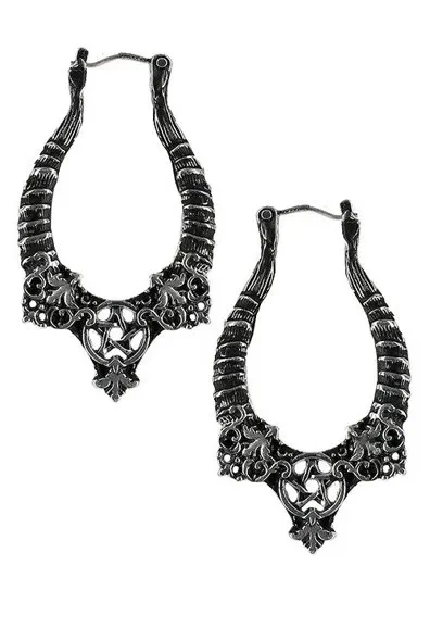 Gothic Horns Ohrringe Silber