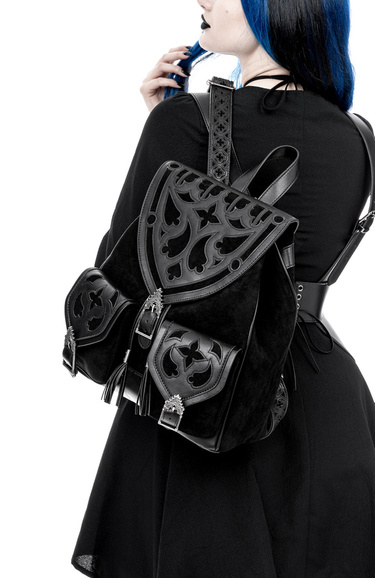 Cathedralis Buckle Backpack Duży, gotycki plecak