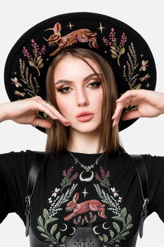 HARE MOON WIDE BRIM HAT