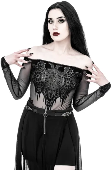 GOTHIC CHAPEL BODYSUIT OFF SHOULDERS