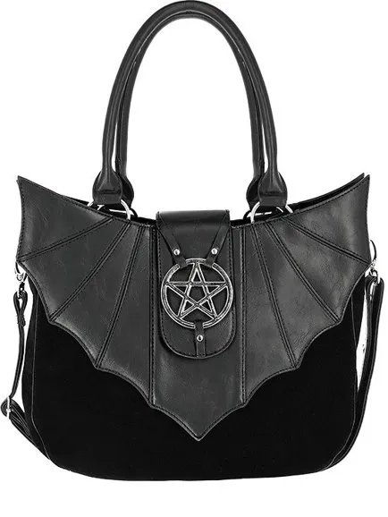 OMINOUS BAG Fledermaus-Geldbörse mit Pentagramm