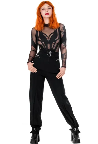 BUCKLE UP ELEGANT TROUSERS mit hoher Taille