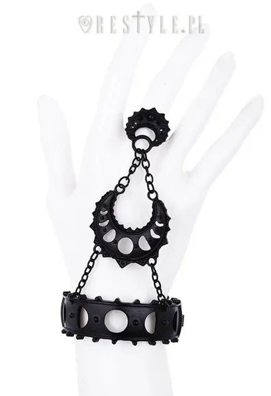 Mondphasen, Armband verbunden mit Ring "LUNAR GODDESS BRACELET"
