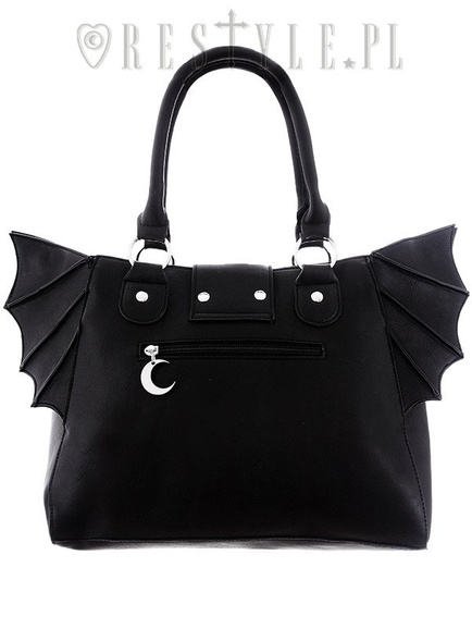 Gothic Bats top Shoulder Bag Black Bat purse Halloween Victorian tote Goth handbag