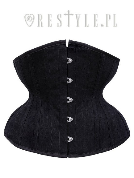  "CU7 Black Matte Underbust" gothic corset, hourglass shape, sturdy 