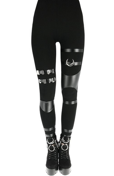 MOON CHILD LEGGINGS black gothic pants with panels 