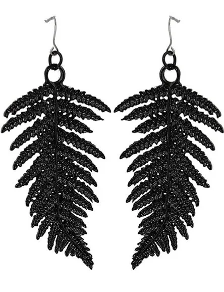 FERN EARRINGS BLACK