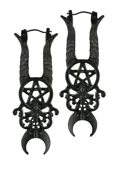 Schwarze Gothic MALEFICENT-Ohrringe