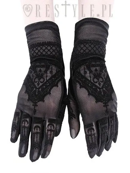 Gothic Mesh Handschuhe Mehndi-Muster, alchemistische Symbole "Henna Handschuhe"
