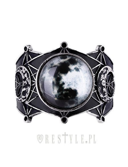 Wide bangle, Full moon, moon phases, crescent "MOON GEOMETRY BRACELET"