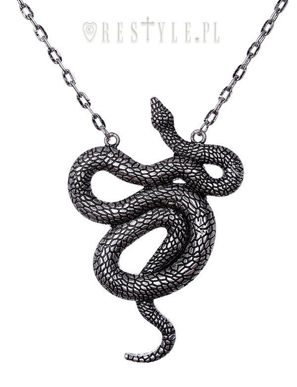 Srebrny wisior żmija, gotycki naszyjnik "SNAKE PENDANT"