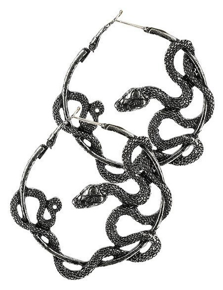 ENTWINE HOOPS Silver Snake Earrings