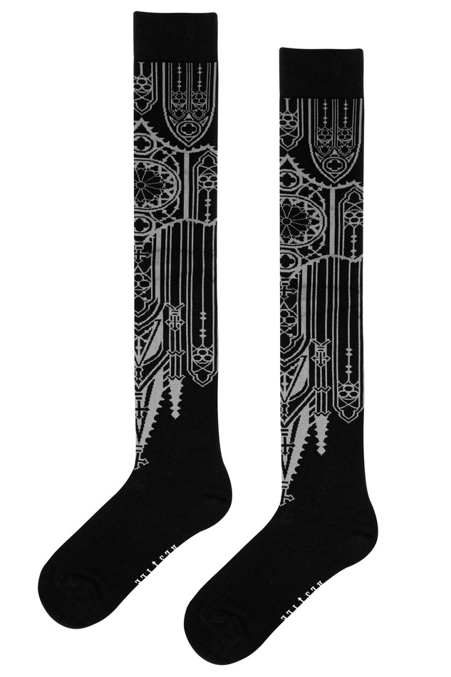 SACRUM OVER KNEE JACQUARD SOCKS