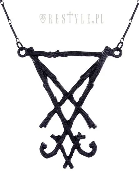 Anhänger okkulte Halskette, satanisches Symbol "LUCIFER SIGIL BLACK"