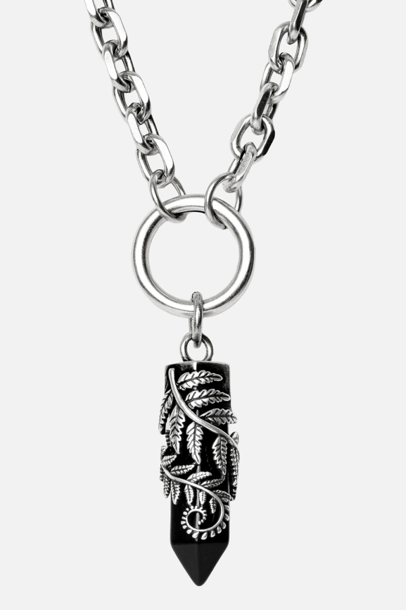 CRYSTAL FERN O-RING CHOKER