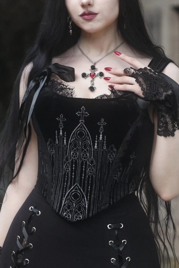 SACRED RITUALS Katedralny Top Gorsetowy