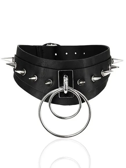 Gothic Kropfband DOUBLE SPIKED CHOKER