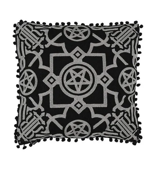BLAIR BLACK CUSHION Gothic Kissenbezug dunkel Heimtextilien