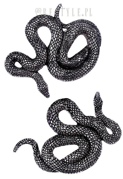 Spinki Węże, para spinek, żmije, wąż "SNAKES HAIRCLIPS" 