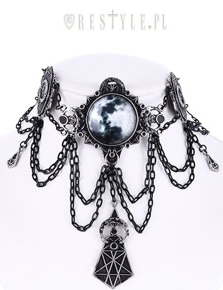 Moon collar, Full moon, moon phases, crescent "MOON GEOMETRY CHOKER"