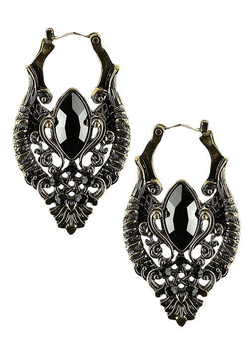 Złote kolczyki Snake Earrings