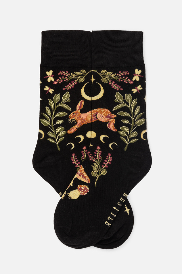 HARE MOON JAQUARD SOCKS