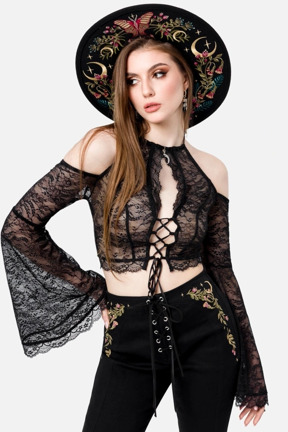 BELLADONNA LONG SLEEVE LACE TOP