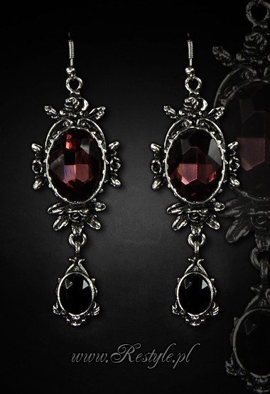 Evening earrings gothic romantic jewellery "WILD ROSES"