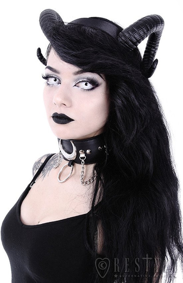 Gothic Headpiece, satan horns SINISTER HEADBAND