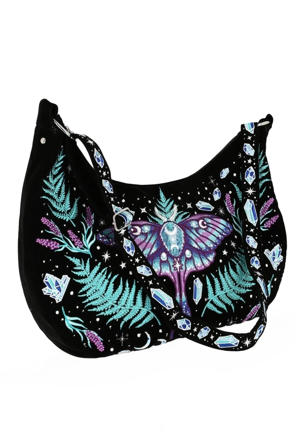 ENCHANTED FOREST HOBO BAG Torebka typu worek z magicznym haftem