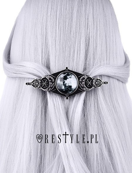 Hair barette, Full moon, moon phases, crescent "MOON GEOMETRY HAIRCLIP"