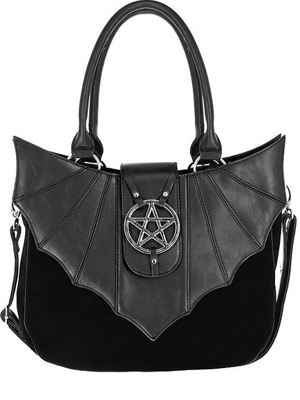 Torebka gotycka "OMINOUS BAG" nietoperz i pentagram