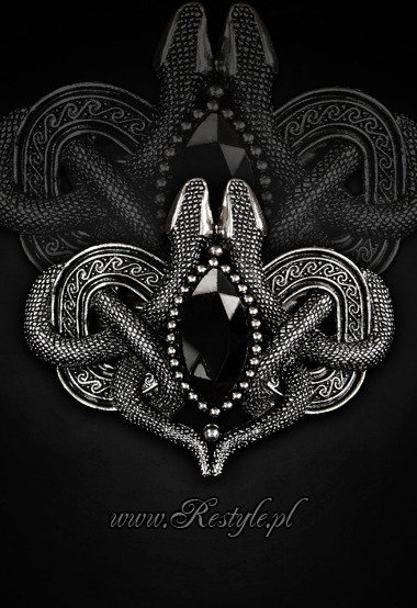 Gothic hairclip celtic hair barrette "SNAKES OF AVALON"