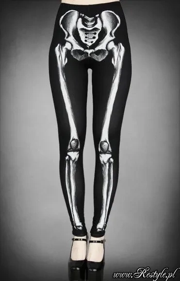 Skelett Leggings Knochen Hose Horror Hose