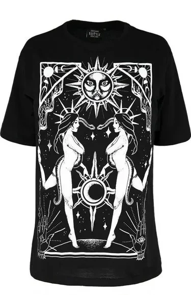 Schwarzes Übergrößen-T-Shirt COVEN OVERSIZED