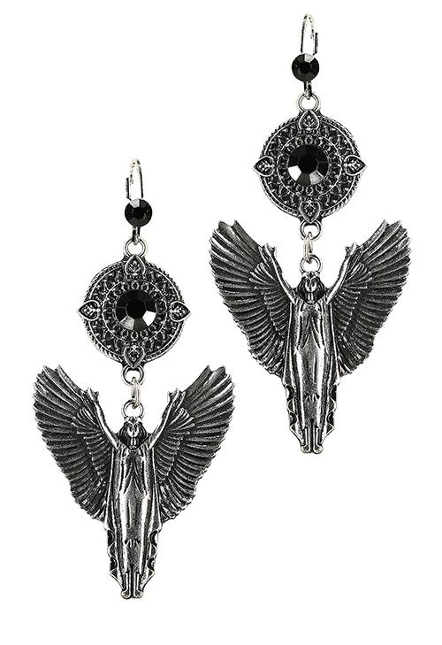 Srebrne kolczyki Silver Angel Earrings Angielskie bigle