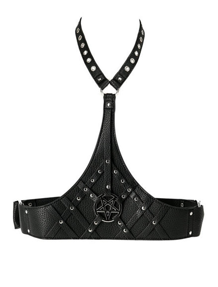 Gotycki pasek PENTAGRAM HARNESS WAIST BELT