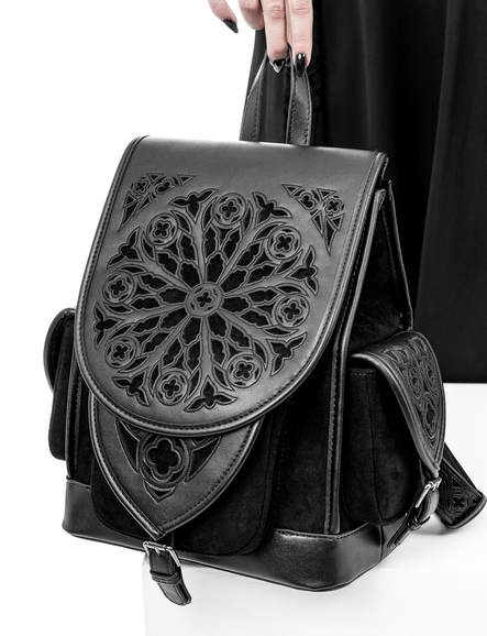 Rosarium Backpack Gotycki plecak z rozetą
