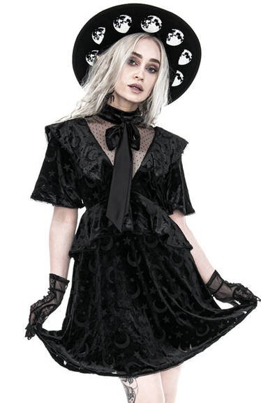 Sukienka gotycka DEVOURED DRESS z kokardą